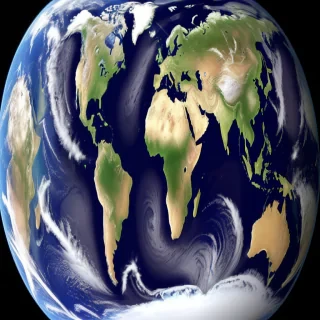 cartoon picture of the planet earth