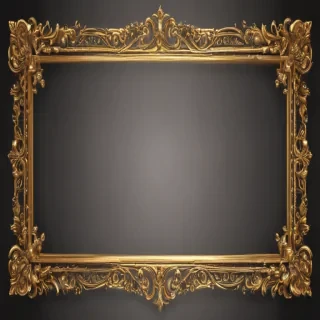 transparent background gold border