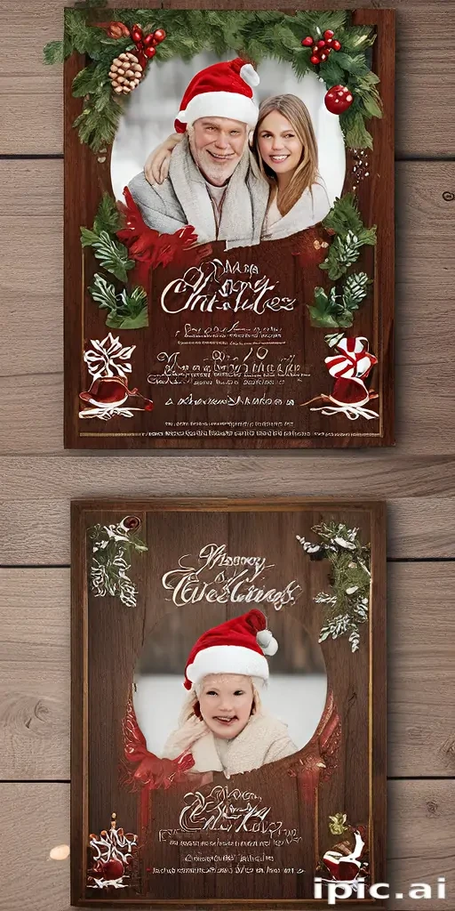 christmas card template psd