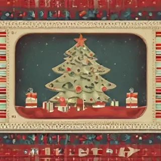retro christmas image