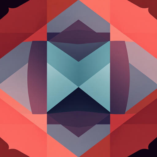 Generate an abstract geometric pattern design with a focus on contrasting colors and smooth gradients, captured using a DSLR camera with a 50mm lens at f/2.8, ISO 100, and a slight vignette effect, shot from a top-down view to emphasize symmetry and depth.