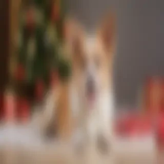 dog christmas background