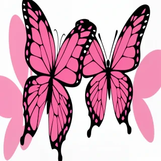 clipart pink butterfly