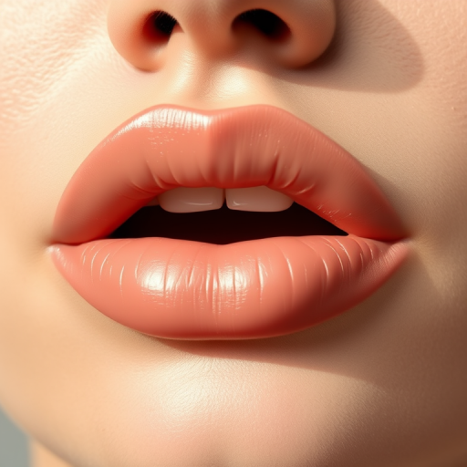 Elegant nude lips feature a satin texture, enhancing natural beauty with soft beige tones and subtle pink undertones, ideal for a timeless and versatile look