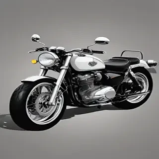 motorcycle clipart black and white