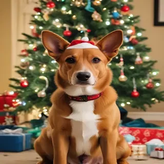 pictures of dogs christmas