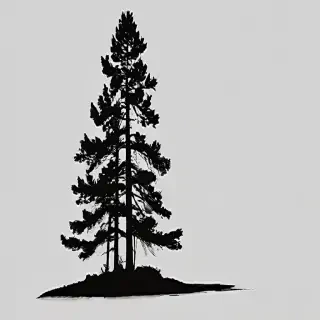 pine tree silhouette png