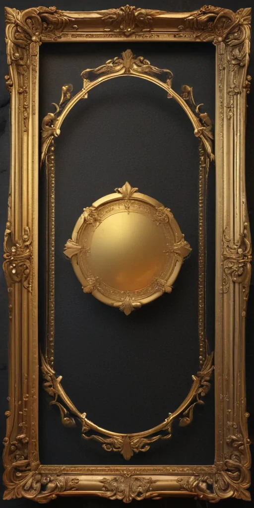 gold frame transparent background