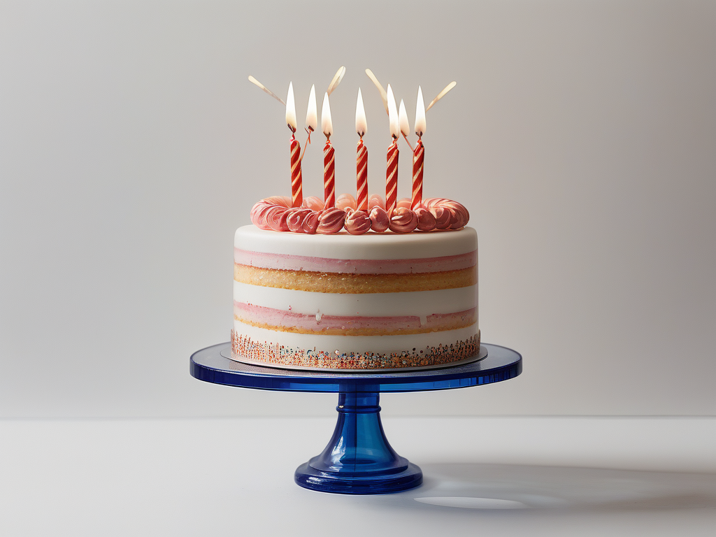 transparent birthday cake