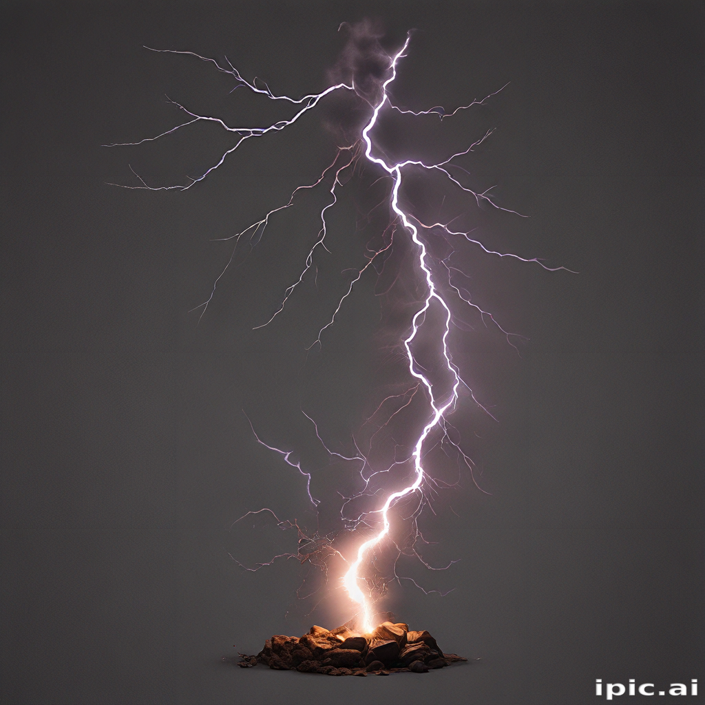 Powerful Lightning Strike Illuminating the Dark Sky with Intense Energy