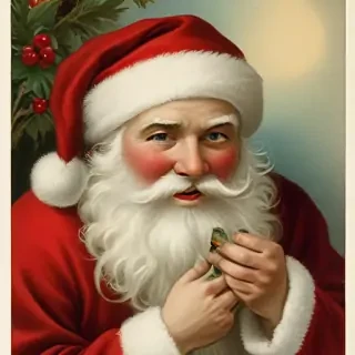 vintage santa images free