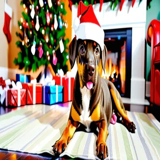pictures of dogs christmas