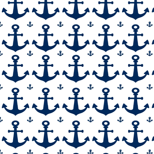 Generate a seamless pattern of navy blue anchor designs on a white background, using a Canon EOS R5 camera with a 50mm lens, f/8 aperture, ISO 200, and 1/125 sec shutter speed for optimal clarity and detail.