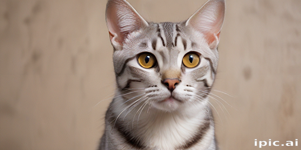 A Striking Silver Tabby Cat with Bright Yellow Eyes Posing Elegantly.