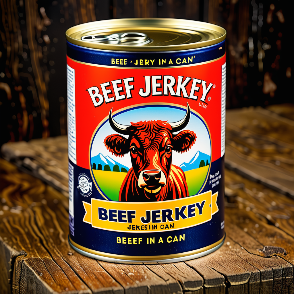 beef jerkey in a can
