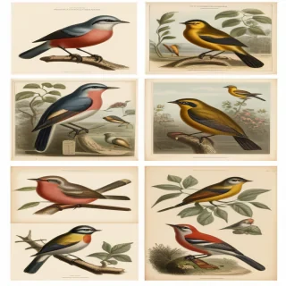 vintage bird illustrations