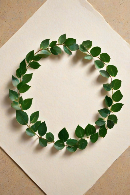 circle with leaves