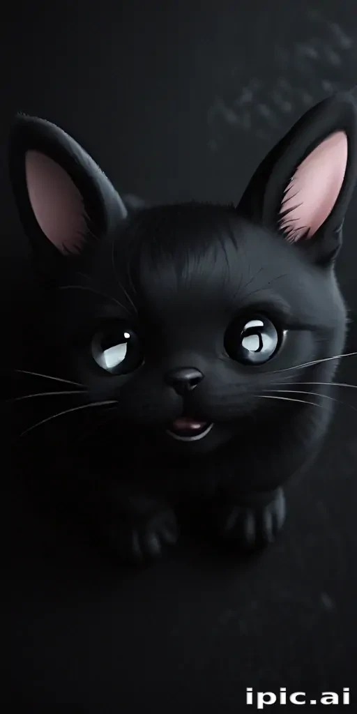 black wallpaper cute