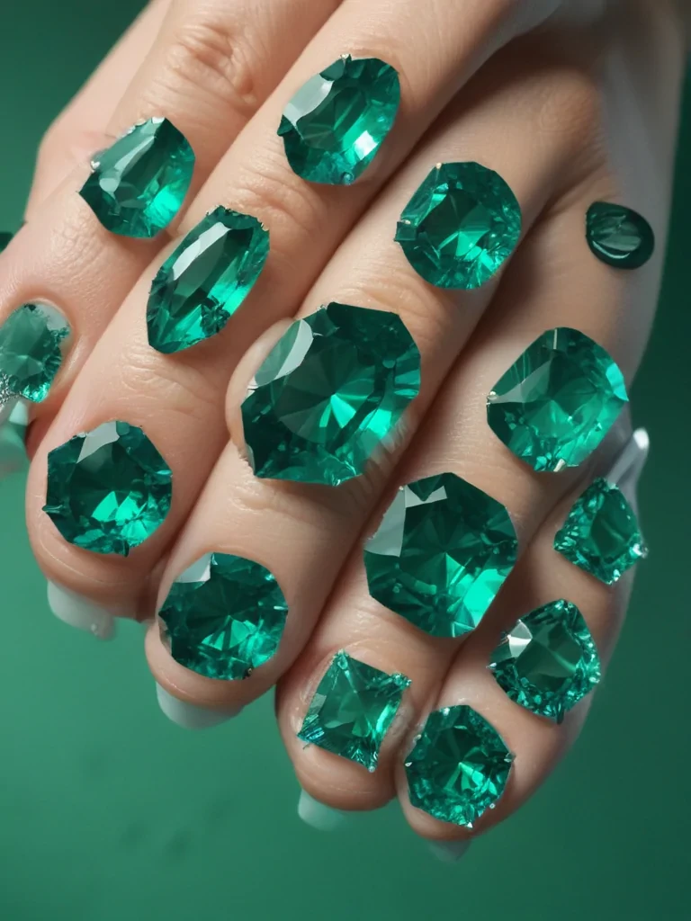 emerald green background