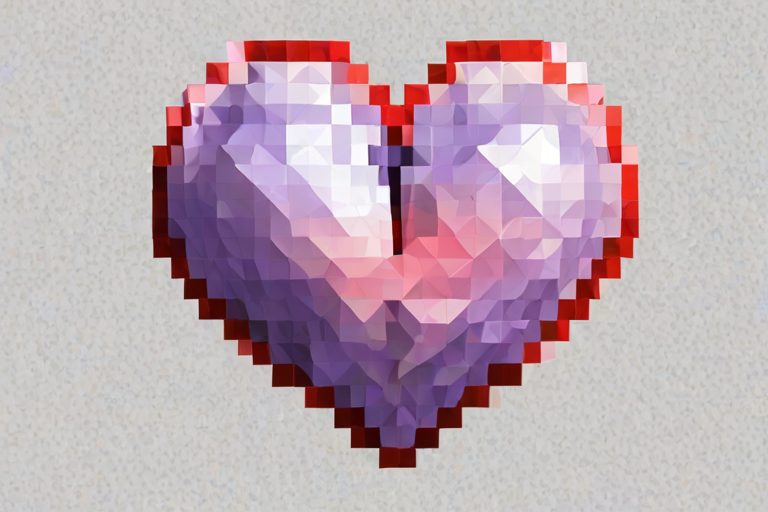 pixelated heart png