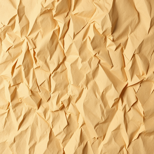 create a high-resolution image of a crumpled textured paper background with warm beige tones, captured with a Canon EOS R5 at f/8, ISO 100, 35mm lens, natural soft lighting, from a top-down perspective to highlight the texture and folds of the paper