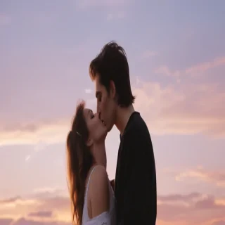 aesthetic kiss