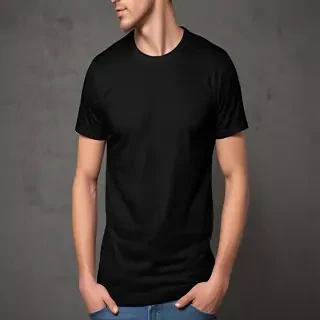 black tee mockup