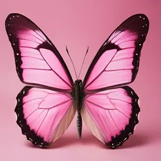pink background butterfly