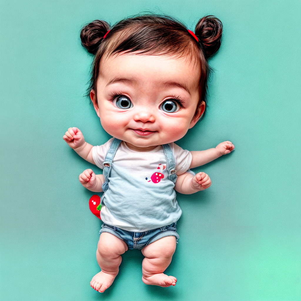 Clever Baby Cartoon Logo - Smart Design, AI Art Generator