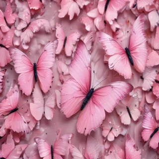 pink butterflies aesthetic