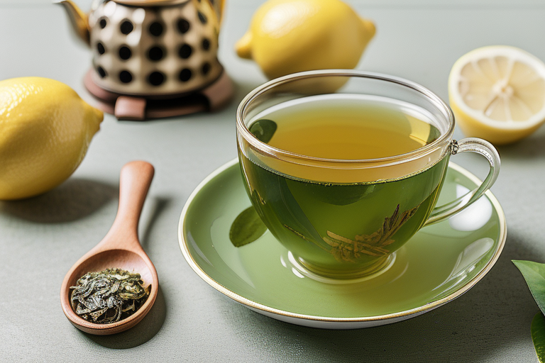 green tea with lemon and honey