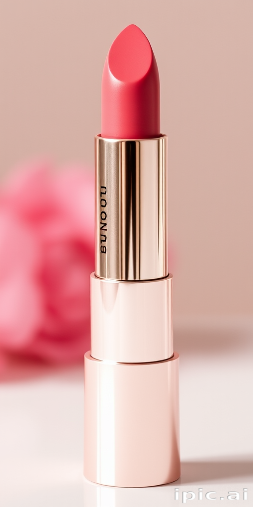 Elegant "Rose Petal" satin lipstick offers a timeless, soft pink hue with a subtle sheen, enhancing natural lip color for a sophisticated and feminine appearance