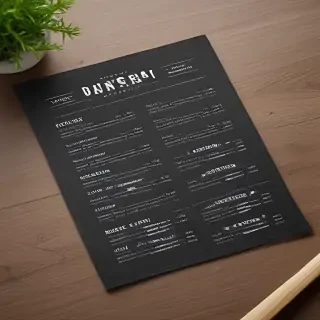 restaurant menu mockup