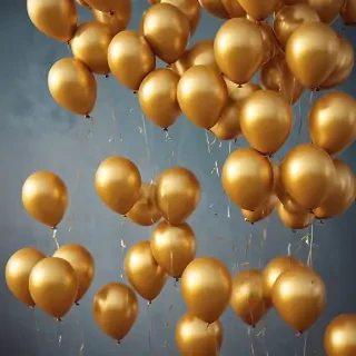 golden balloons