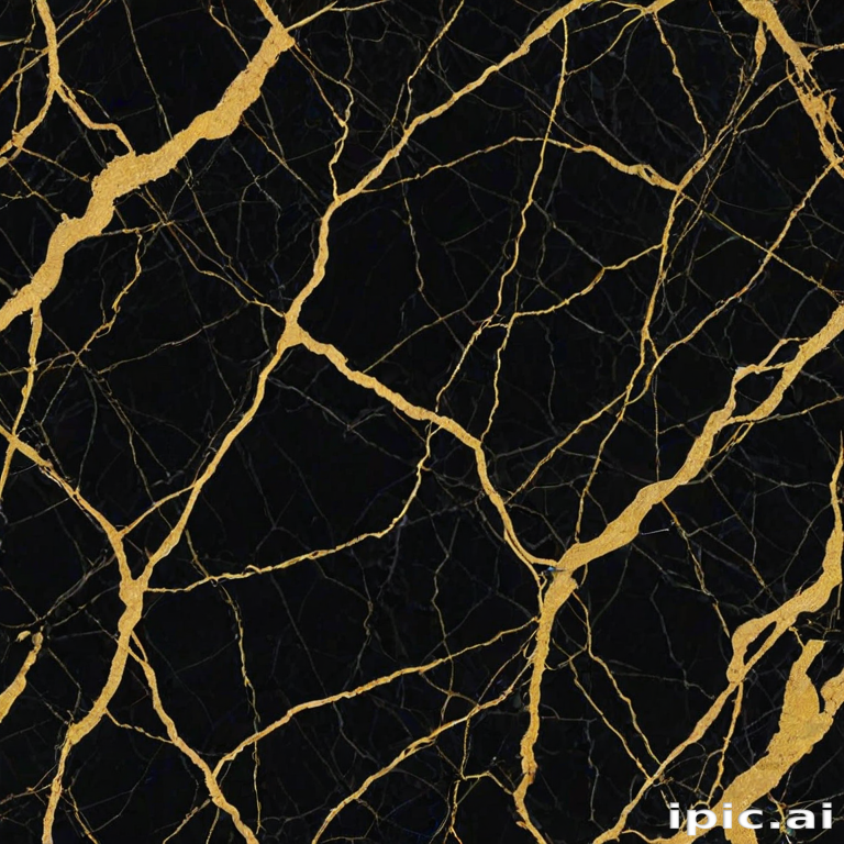 Elegant Black Marble with Striking Gold Veins for Luxurious Interiors.
