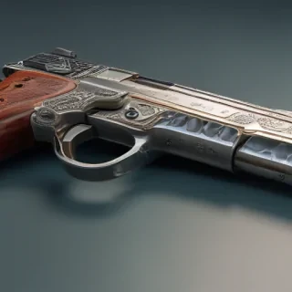 gun no background
