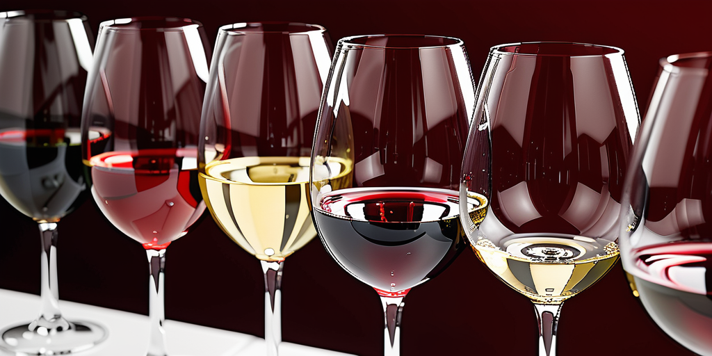red and white wine glasses