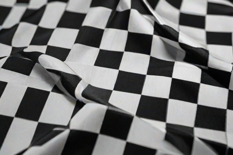 black and white checkered background