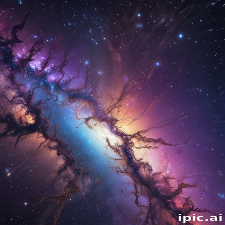 Majestic Cosmic Landscape: A Vibrant Dance of Stars and Nebulae