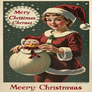 vintage merry christmas image