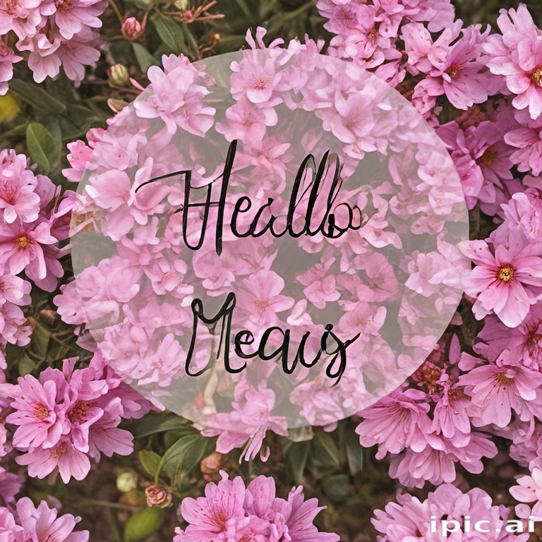 Beautiful Pink Flowers with a Heartfelt Message of 'Hello Means' Inside