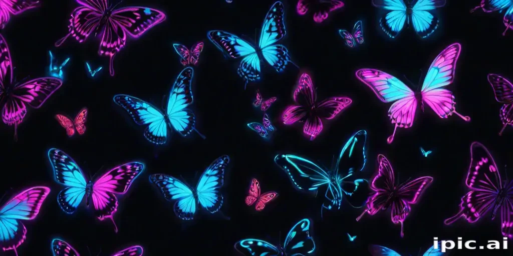 neon butterfly wallpaper