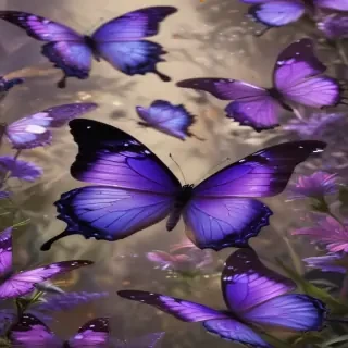 purple butterflies