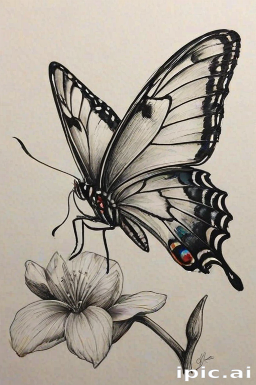 butterfly drawling