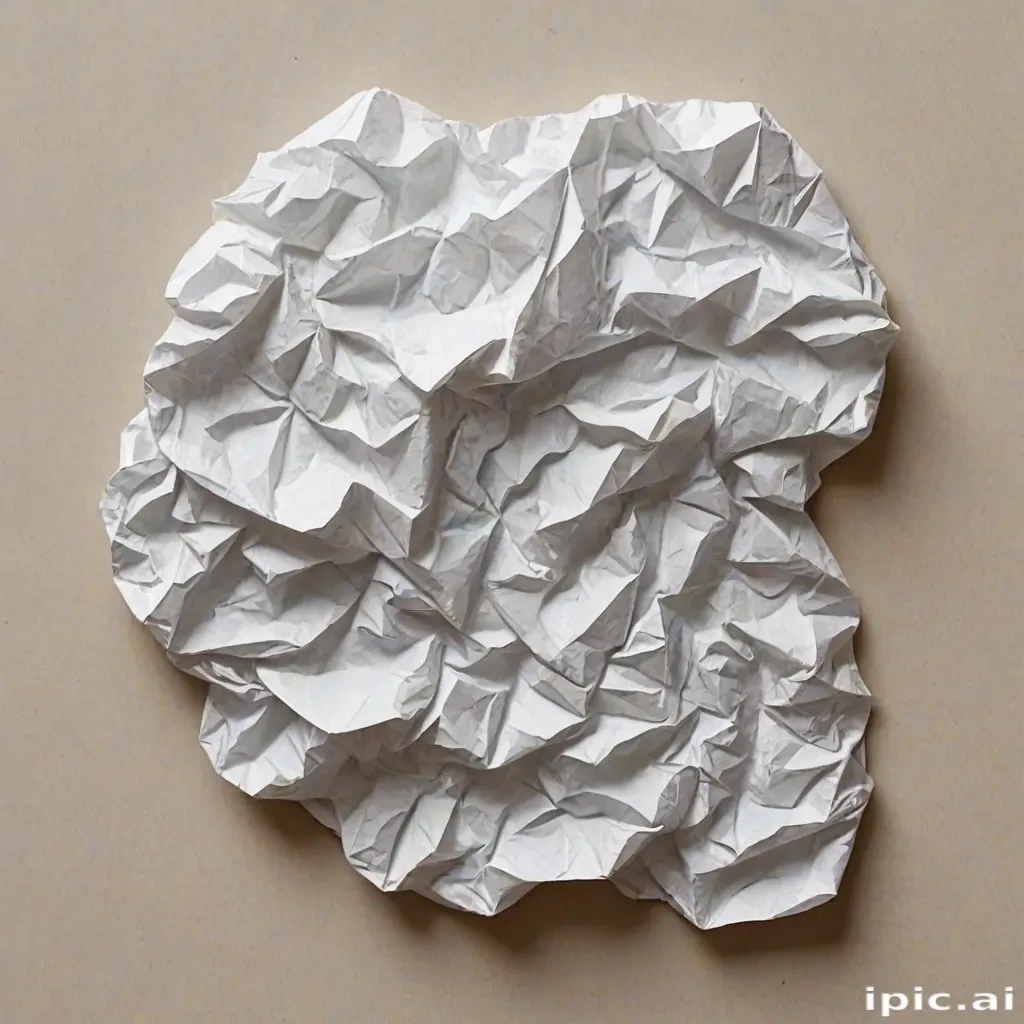 crumpled up paper