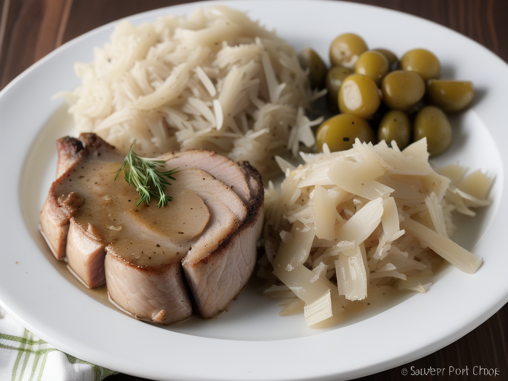 crock pot pork chops and sauerkraut