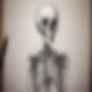 creative skeleton drawings