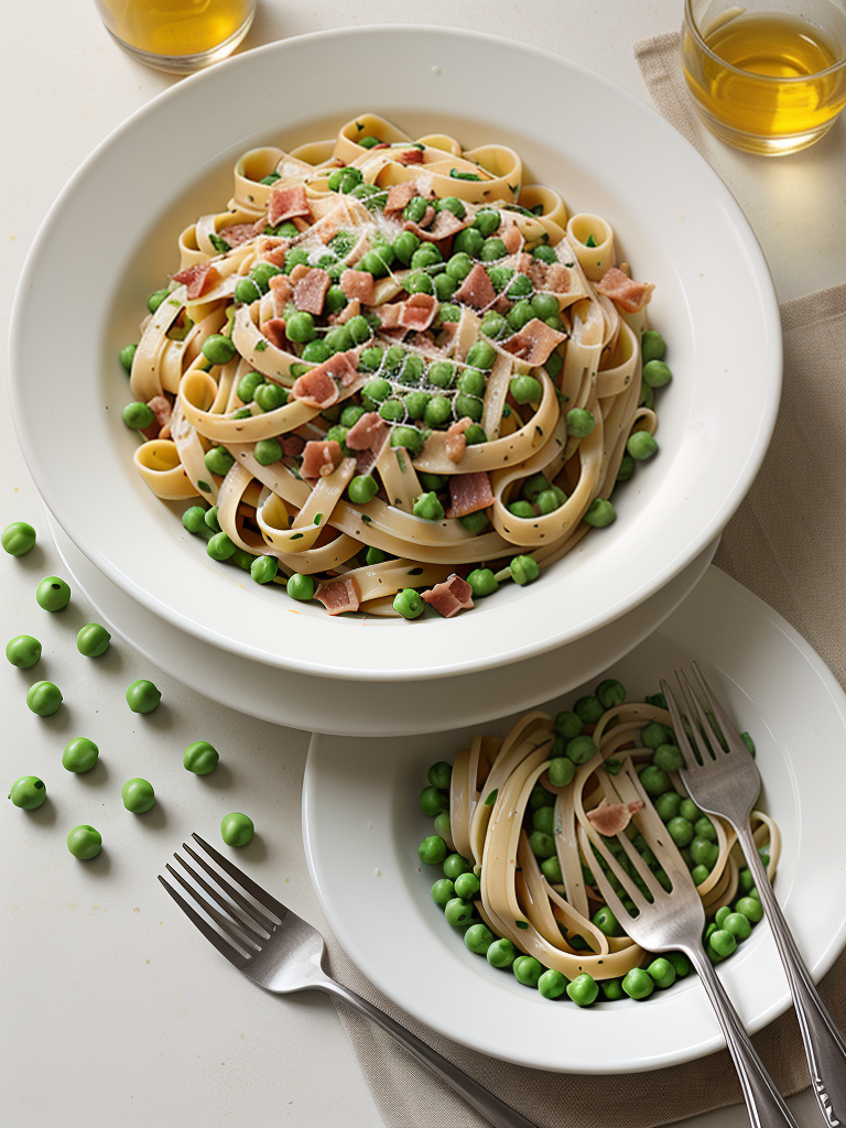pasta with peas and pancetta