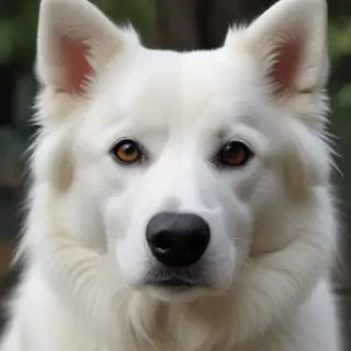 white dog