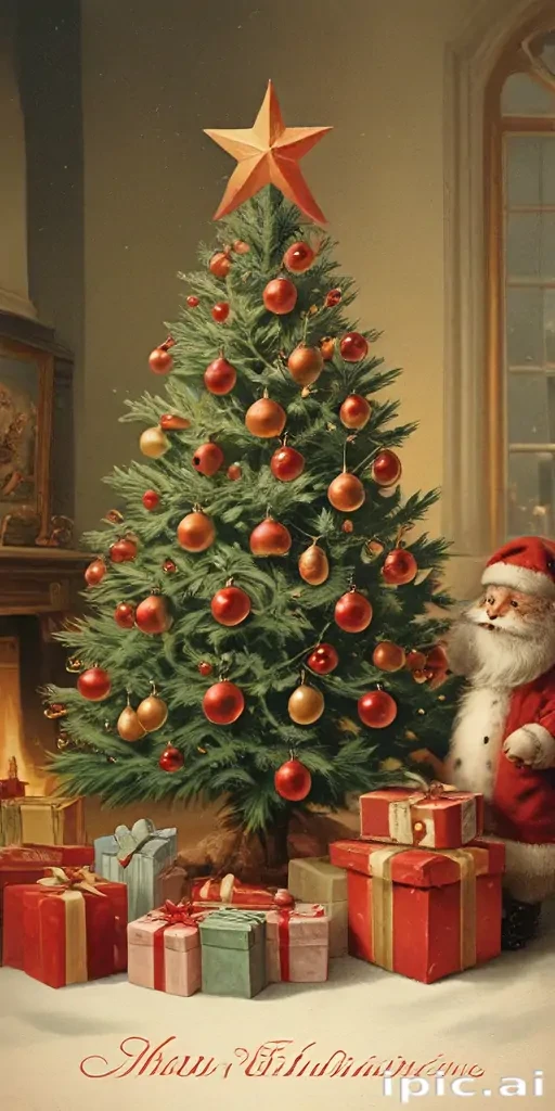 merry christmas vintage images